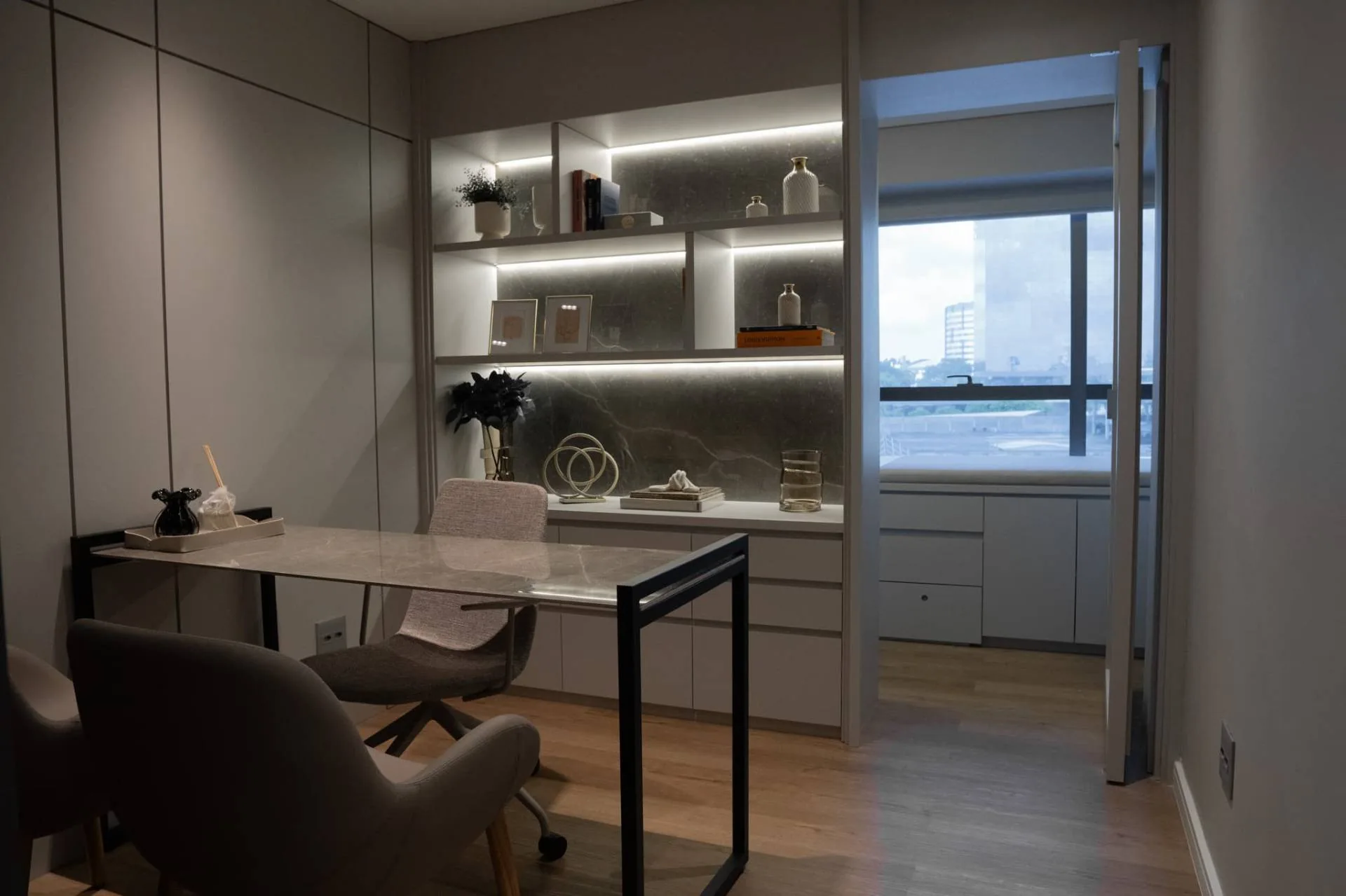 Sala de avaliação e escritório do Instituto AG